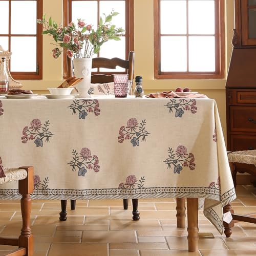 ISAENNE Designer French Elegant Square Large Tablecloth,67"x67" - Image 2
