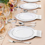 Bestluck 350PCS Silver Disposable Dinnerware for 50 Guests - Image 7
