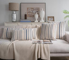 Cethom Blue Boho Lumbar Pillow Covers 14x36 Long, Stripe Textured Decorative Couch Pillow Cases for Bed, Sofa, Living Room, Bedroom, Farmhouse Home Accent Cushion Covers, Pack of 1 - Image 6