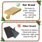2 Pcs Christmas Stocking Holders Hanging Hooks Heavy Duty Mantel Stocking Holder Bases Weighted Metal Stocking Hangers for Shelf Fireplace Stair Xmas Party Decor (2, Gold) - Image 2