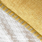 CaliTime Decorative Couch Throw Pillow Covers 22 X 22 Inches Gold - Image 3