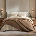 EVERGRACEHOME Chunky Chenille Knit Throw Blanket, 108x92, Camel Brown by EVERGRACE