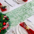 Snowkingdom Sage Green Table Runner, Sequin Glitter Foil Metallic Sage Green Mesh Spring Table Runner 11inch x 240inch,Table Decorations for Party Wedding Bridal Birthday Shower Christmas - Image 3