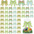 Daifunli 48 Pcs 6 Inch Easter Bows for Wreath Easter Bunny Egg Bows Bulk for Gift Wrapping Holiday Basket Ornaments Party Decor by Huiinen
