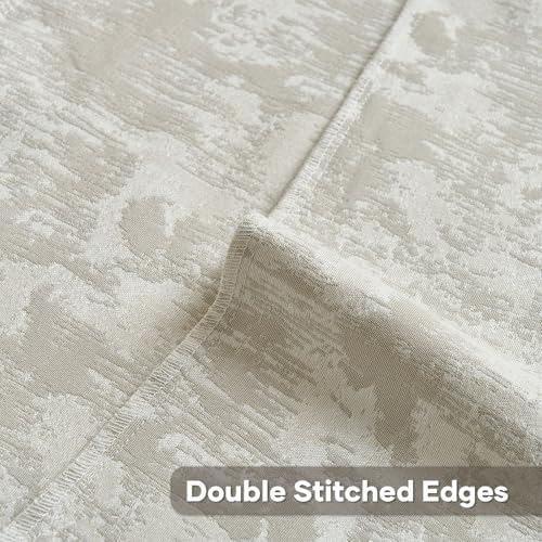 FUTEI Pack of 2 Faux Cashmere Throw Pillow Covers 12x20 Inch,Beige White - Image 4