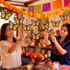 HunnmingRe 16 Pcs Monarch Butterfly Decorations, Dia De Los Muertos Decor - Image 5