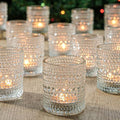TRIRITE 36 Pack Votive Candle Holders, Clear Glass Tealight Candle Holder by TRIRITE