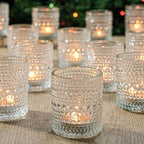 TRIRITE 36 Pack Votive Candle Holders, Clear Glass Tealight Candle Holder by TRIRITE