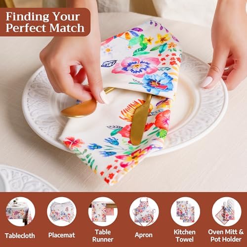 Maison d' Hermine Cloth Napkins Set of 4 Reusable 100% Cotton (20" x 20") - Image 4