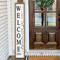 comurdyo Welcome-ish Sign for Front porch Standing 45"X9" Wood White by comurdyo