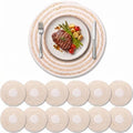 12 Pack Round Woven Placemats 13 Inch Rattan Washable Farmhouse by Gandeer
