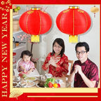 Hortsun 6 Pcs Chinese New Year Lanterns 2026 Lunar New Year Red Lanterns Traditional Hanging Lamp Shade Decor with Golden Tassel for Chinese Spring Festival Vietnamese TET Party Decorations(20 Inch) - Image 6
