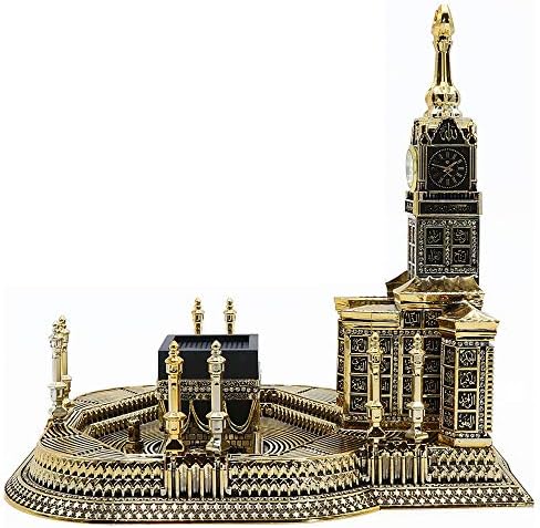 Modefa Islamic Table Decor – Kaba Clock Tower Replica with 99 Names of Allah & Car Hanger - Muslim Home Decor - Islamic Art Muslim Gifts for Ramadan, Eid Decoration - Gold (Large) - Image 4