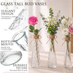 Set of 18 Clear Glass Bud Vases for Centerpiece, Assorted - Image 2