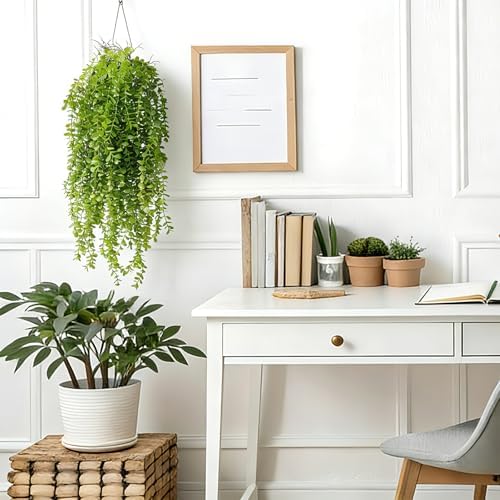 dallisten 4 Pack Fake Hanging Plants, 38" Artificial Hanging Eucalyptus Plants Greenery Vines UV Resistant Faux Trailing Plants for Indoor Outdoor Wall Shelf Porch Boho Home Patio Decor(4PCS Green) - Image 2