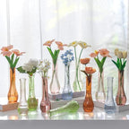 NUPTIO Glass Bud Vases Centerpiece Bulk, 8.5" Tall, Colored, Set of 12 by Nuptio