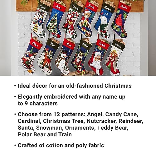 Let's Make Memories Personalized Needlepoint Christmas Stocking - Embroidered Family Stockings - Old-Fashioned Christmas Décor - Mantel Décor - 8"x17" - Customized Embroidered Name - Ornament - Image 5