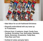 Let's Make Memories Personalized Needlepoint Christmas Stocking - Embroidered Family Stockings - Old-Fashioned Christmas Décor - Mantel Décor - 8"x17" - Customized Embroidered Name - Candy Cane - Image 5