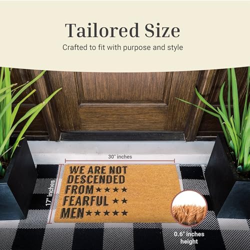 THEODORE MAGNUS Patriotic Door Mat - Welcome Mat for Front Door with Non-Slip Backing - Durable Doormat - Perfect for Outside Entrance Matt - Outdoor/Indoor - Heritage Proclamation - 17" x 30" - Image 4