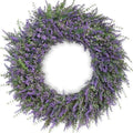 32" Large Artificial Eucalyptus and Lavender Wreath for Front Door(Purple) by FOTEEWL