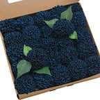 Ling's moment Navy Blue Artificial Dahlias, Wedding Flowers, 25 pcs by LingsMoment