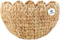 Coeusy Scalloped Wicker Wall Basket, Boho Hanging Basket for Home Decor by WEAVECOMFORTINTOEVERYCORNER