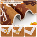 U'Artlines Fall Front Door Mat, 32"×48" Vintage Farmhouse Fall Leaves Mat - Image 3