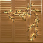 Birchlitland Lighted Pine Garland Battery Operated with Timer 6FT 48 LED Fairy Lights, Christmas Garland with Lights Wall Patio Wedding and Holiday Decor - Image 5