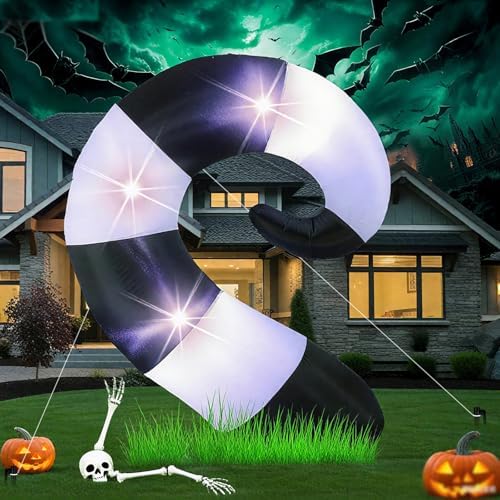 VIHOSE 4.69 ft Halloween Worm Inflatable with LED Lights - Image 2