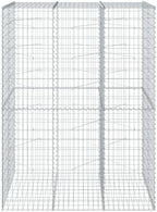 vidaXL Gabion Basket with Cover 59.1"x39.4"x78.7" Galvanized Iron - Image 5