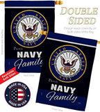Breeze Decor HS108412-BO-03 Navy Proudly Family Americana Military Decorative Vertical House Flag Set, 28"x 40" w/Flagpole, Multi-Color - Image 3