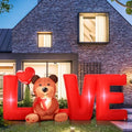 Shappy 9 FT Valentine Inflatable Love Bear, LED Lighted Outdoor Decor by Shappy
