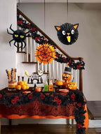 RECUTMS Artificial Black Garland Hanging Vine Artificial Red Floral Garland - Image 7