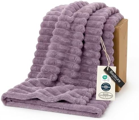 Bedsure Soft Twin XL Blanket for Bed Dorm Light Purple 66"x90" by BEDSURE