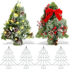 6 Pcs 13 Inch Christmas Wreath Christmas Tree Wire Wreath Frame by Memorywuu