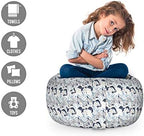 Ambesonne Aqua Jellyfish Storage Toy Bag Chair, Abstract Style Composition of Sea Turtle Dolphin Octopus Coral Seaweed, Stuffed Animal Organizer Washable Bag, Small Size, Multicolor - Image 2