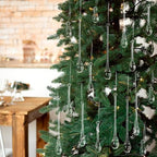 44 Pcs Clear Glass Teardrop Christmas Ornaments,4 Medium Size - Image 5