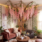 Zeyune 3D Wisteria Tree Classroom Decor for Reading Corner, Pink - Image 4