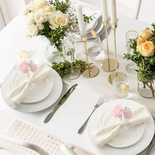 Honeydak 12 Pcs Glass Vases Napkin Rings Hand Blown Borosilicate - Image 4