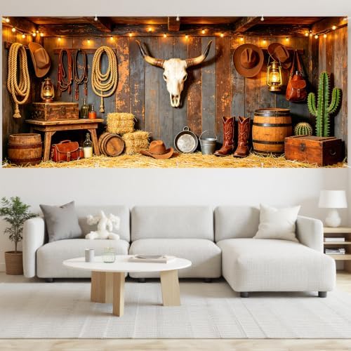 7x16FT Western Cowboy Garage Door Banner Western Cowboy Garage Door Cover Decoration for Garage Decoration - Image 6