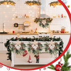 Dingion 6 Pcs 6" Cedar Christmas Mini Cabinet Wreaths for Kitchen - Image 5