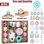 Halloscume 48 Pcs Christmas Tree Ornament Dessert Cupcake Candy, Vivid - Image 2