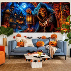 Halloween Garage Door Banner 7x16ft, Gothic Grim Reaper with Lantern - Image 7