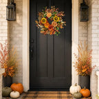 24 Inch Fall Wreaths for Front Door, Sunflower Fall Wreath - Image 2