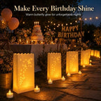 AceList 50 Butterfly Luminary Bags with 50 Flameless LED Tea Lights - Image 4
