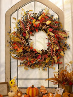 26" Fall Wreaths for Front Door: Berry Autumn Wreaths with Hanger - Image 5