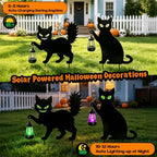 Black Cat Halloween Decorations Outdoor, Solar Hanging Lantern Garden Decor - Image 3