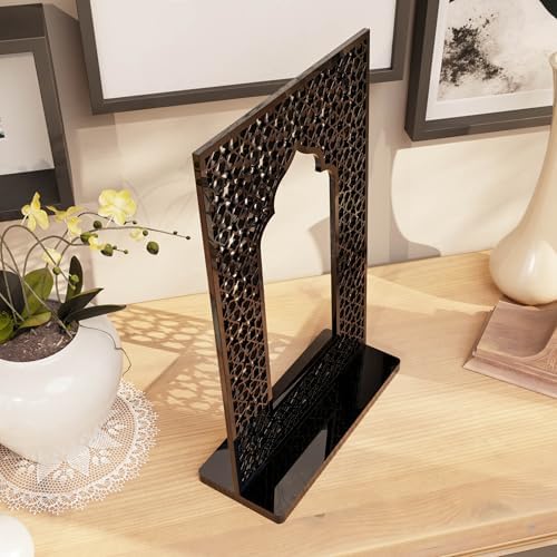 iwa concept Islamic Mihrab Acrylic Tabletop Decor - Arabic Calligraphy Mirror Effect Shelf Art - Modern Ramadan & Eid Home Decoration - Elegant Muslim Gift for Desk & Bookshel - Image 7