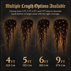Halloween Garland with Lights, Black Vine Garland for Fireplace Mantel, Halloween Mantel Decor, Gothic Party Decoration, Flexible Indoor Hanging Decor (9 FT (2.7M)) - Image 6