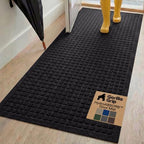 GORILLA GRIP® HydroABSORB Door Mat for Indoor Outdoor Use, 72x24 Black by GorillaGrip